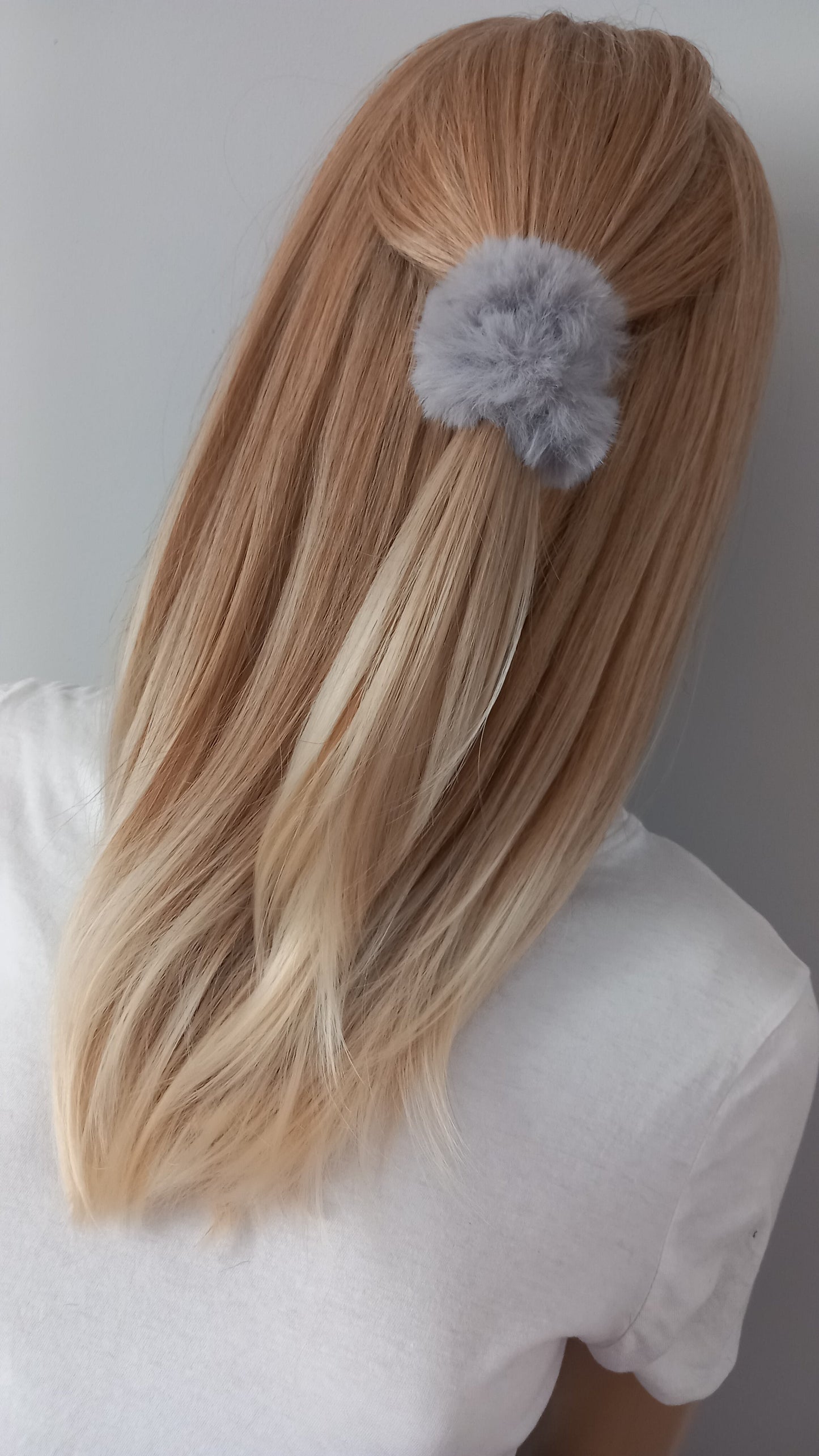 Christmas gift- faux fur hairband selection, 5pc selection, 4 rings and 1 pompom