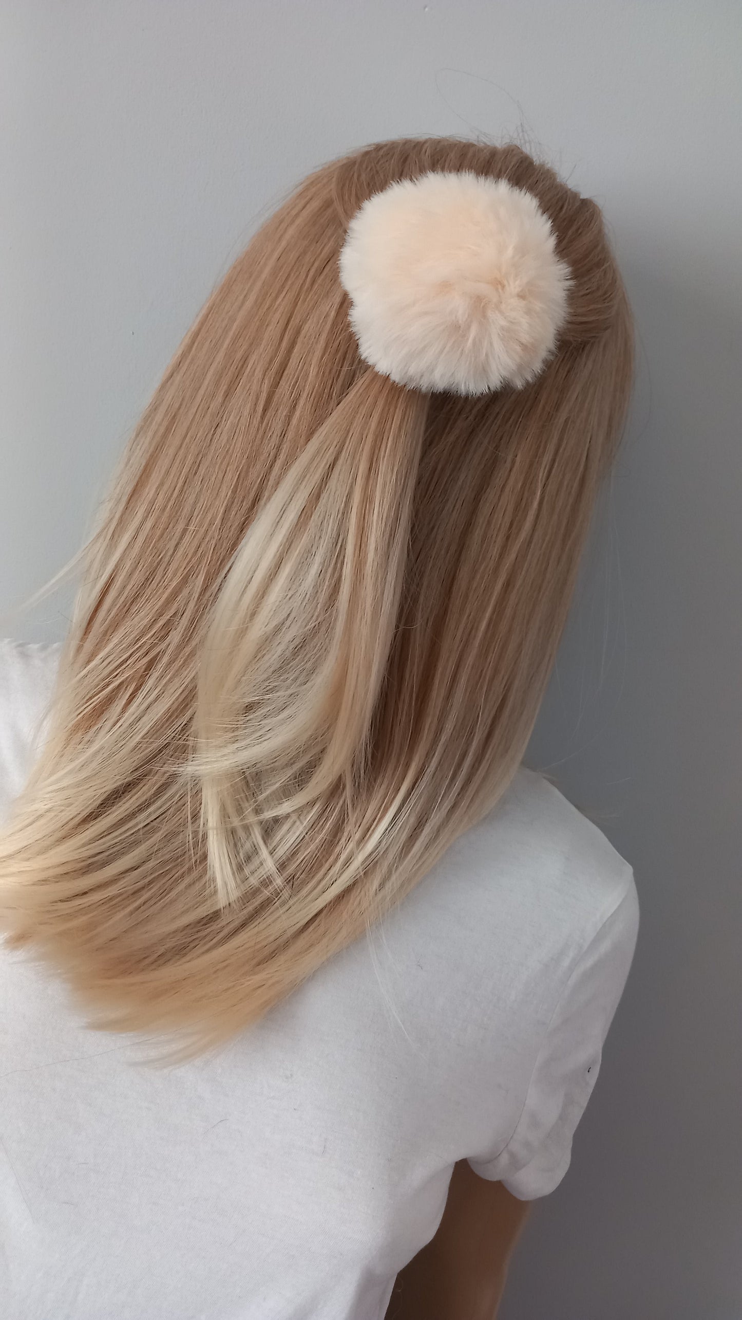 Christmas gift- faux fur hairband selection, 5pc selection, 4 rings and 1 pompom